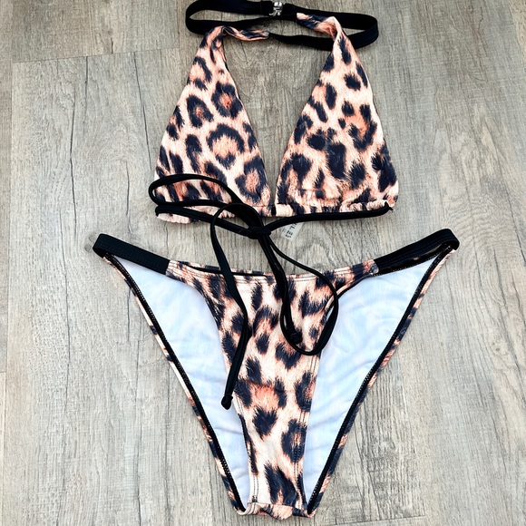 ZAFUL leopard crossover top Bikini set size 6 - Picture 6 of 8